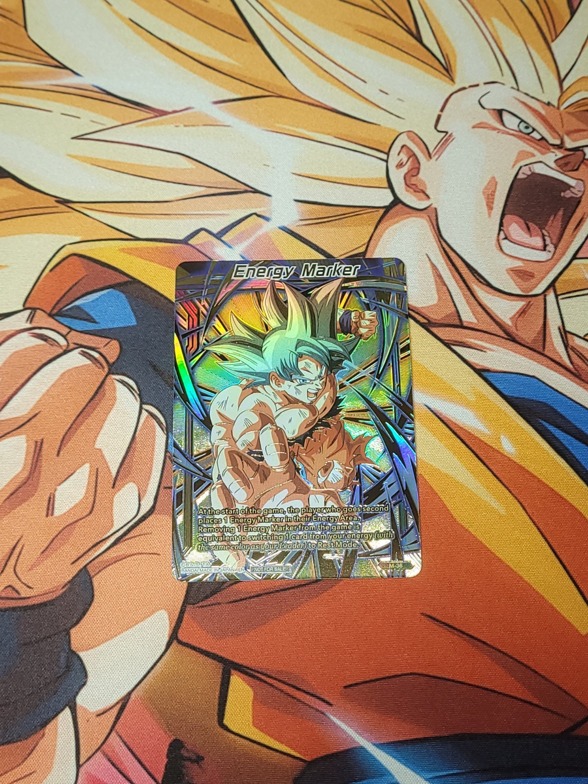 Dragon Ball Super Masters Energy Marker M-36 Son Goku Gold Foil *NM*