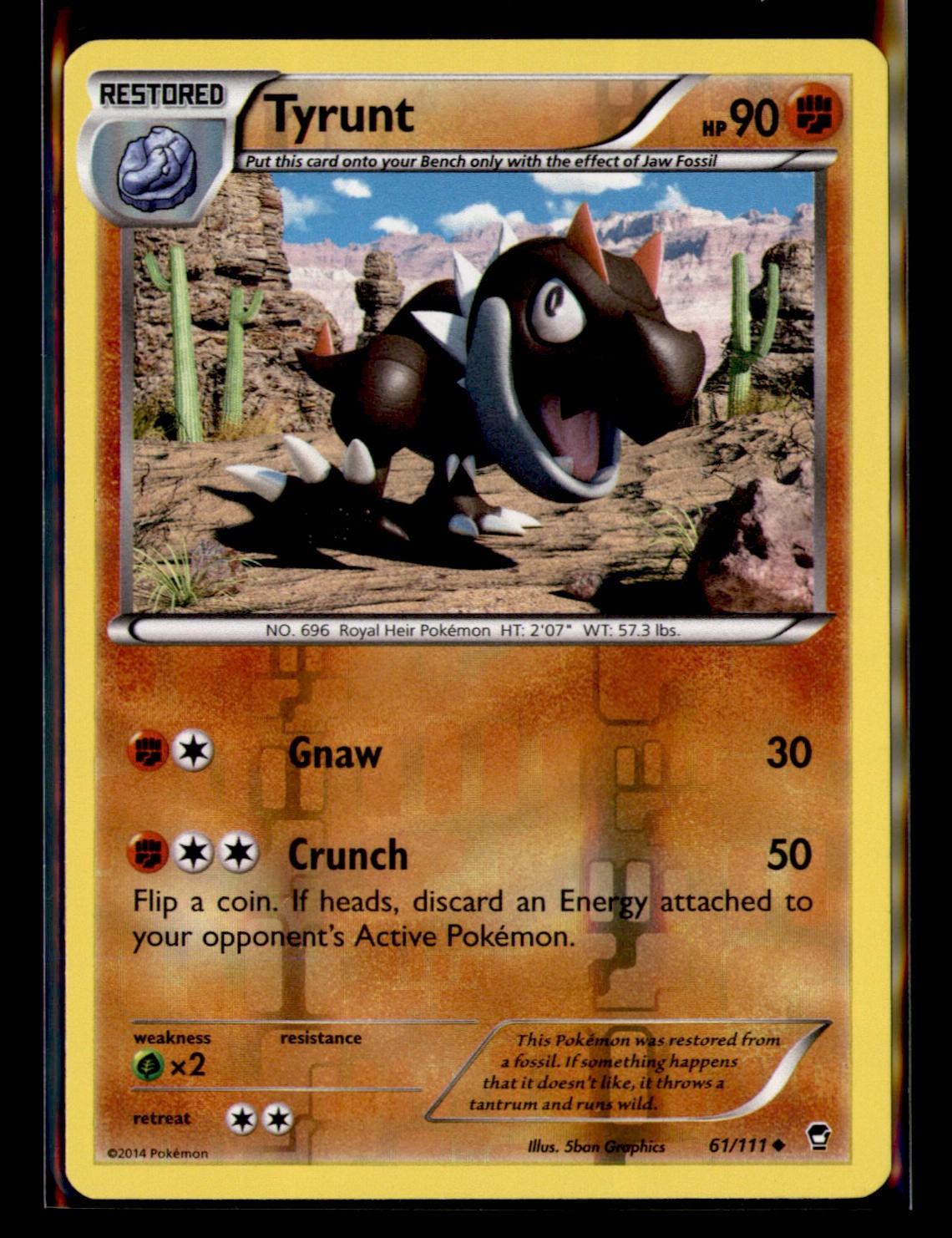 Tyrunt XY – Furious Fists Uncommon,Reverse Holo