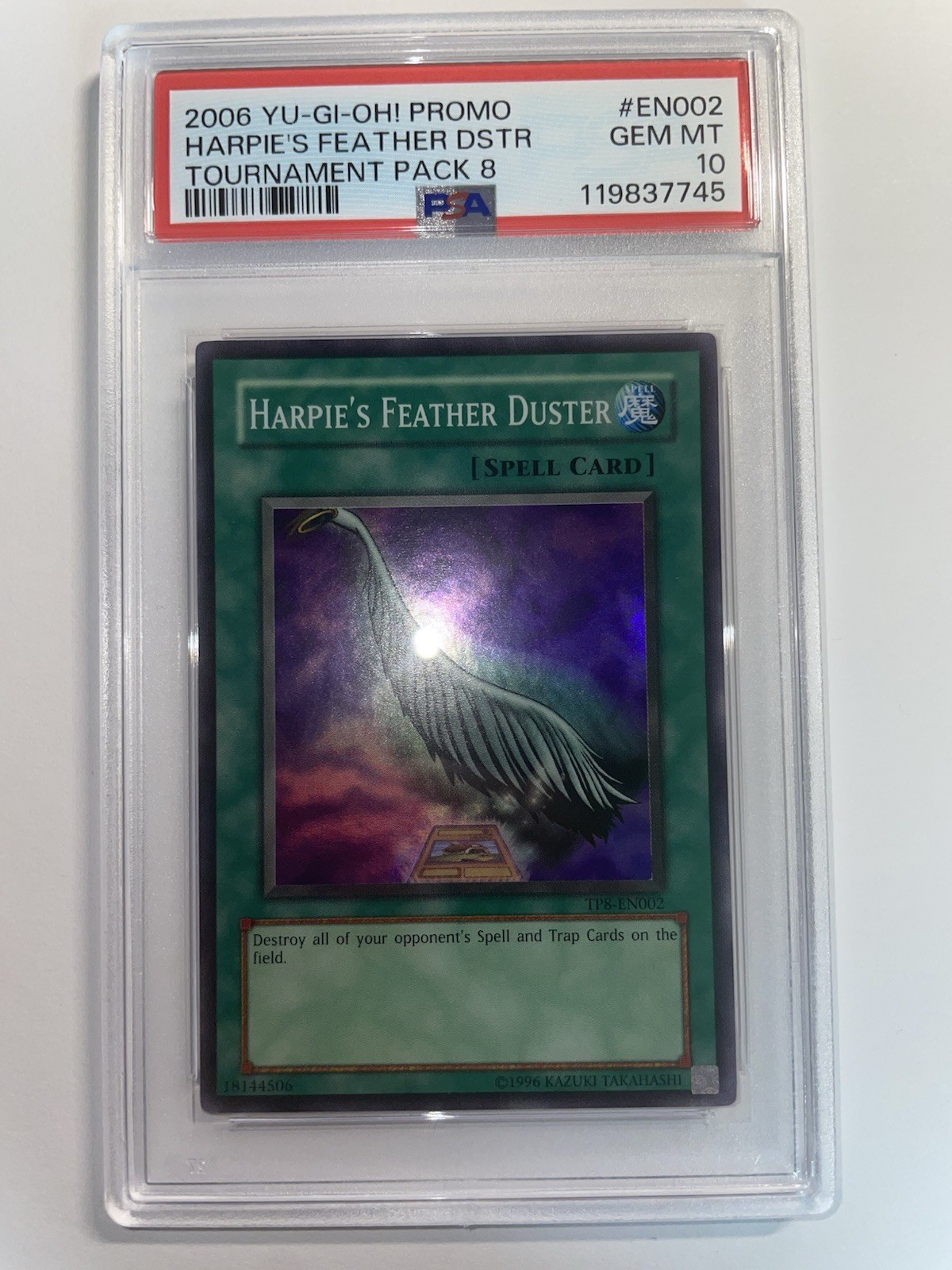 Harpie’s Feather Duster TP8-EN002 PSA 10 Gem Mint Pop 16 Super Rare YuGiOh