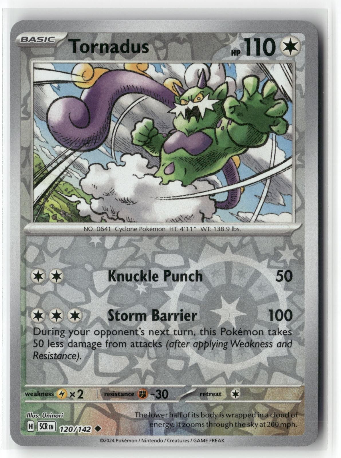 Tornadus Reverse Holo Uncommon SCR Stellar Crown 120/142 Uninori