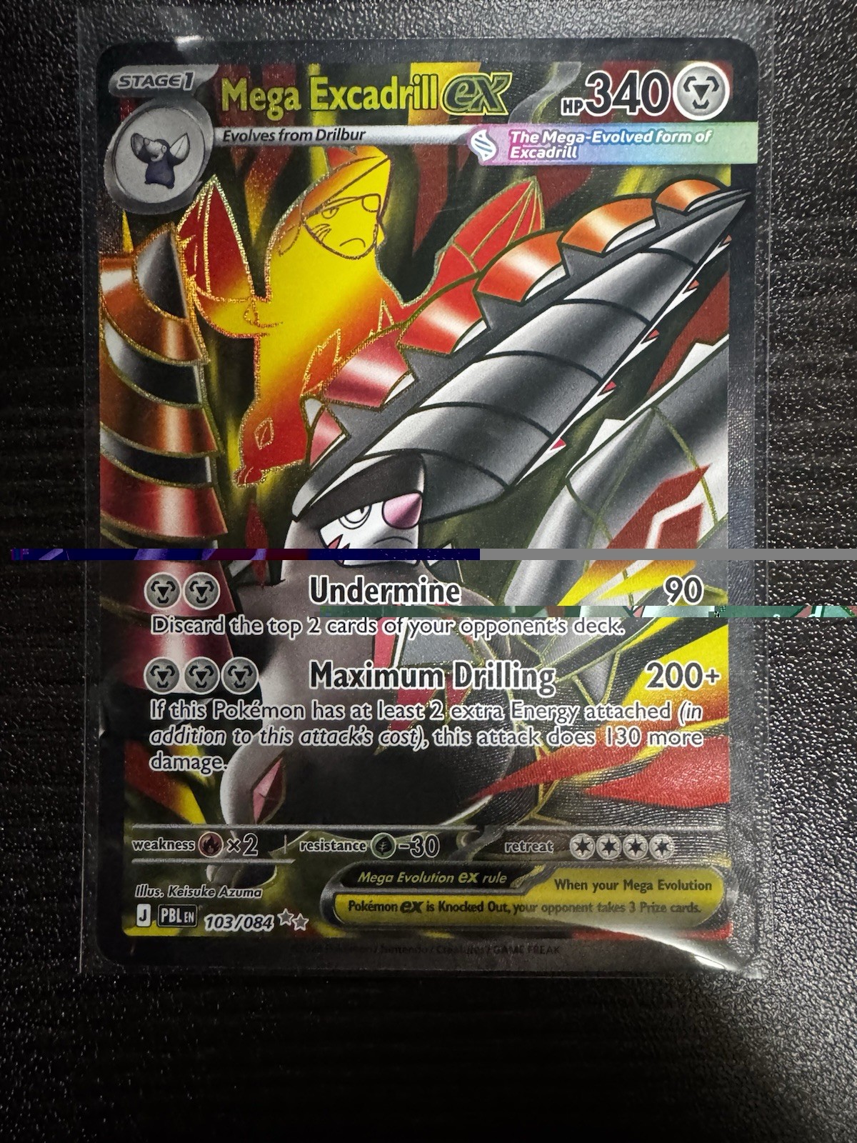 Mega Excadrill ex 103/084 Me05: Pitch Black Holo