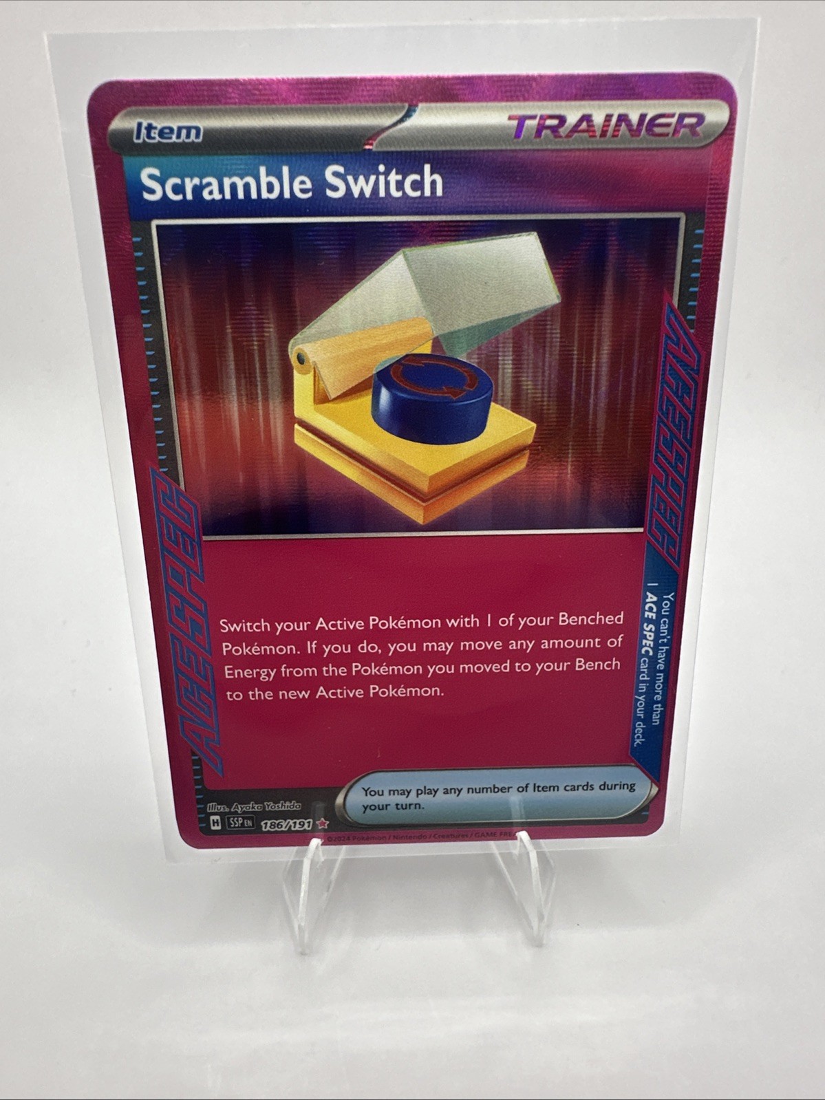 Scramble Switch 186/191 ACE SPEC Rare SV08: Surging Sparks Pokemon Card NM TCG