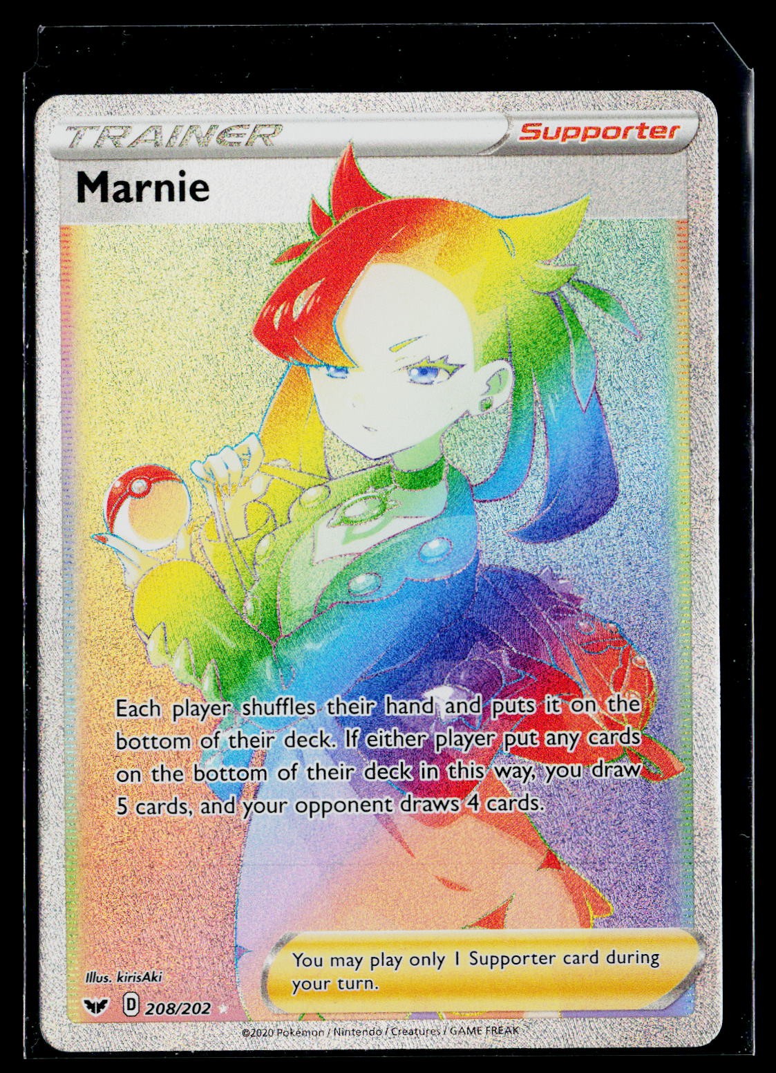 SWSH01: Sword & Shield Base Set #208/202 Marnie (Secret)