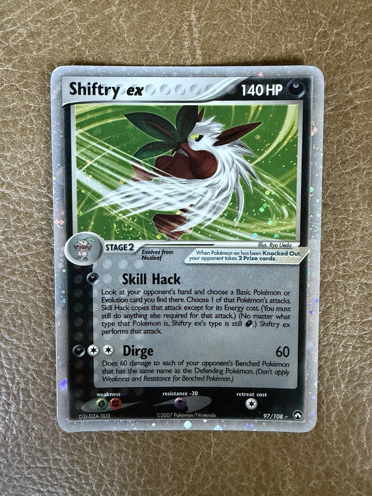 2007 Pokemon Shiftry ex 97/108 Power Keepers Holo