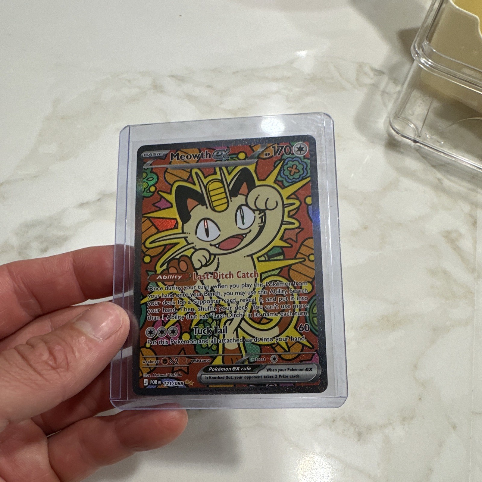 Pokemon Meowth ex – ME03 Perfect Order ME03 Special Illustration Rare 121/088 NM