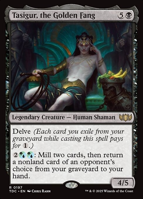 Tasigur, the Golden Fang 197 R Normal TDC MTG NM