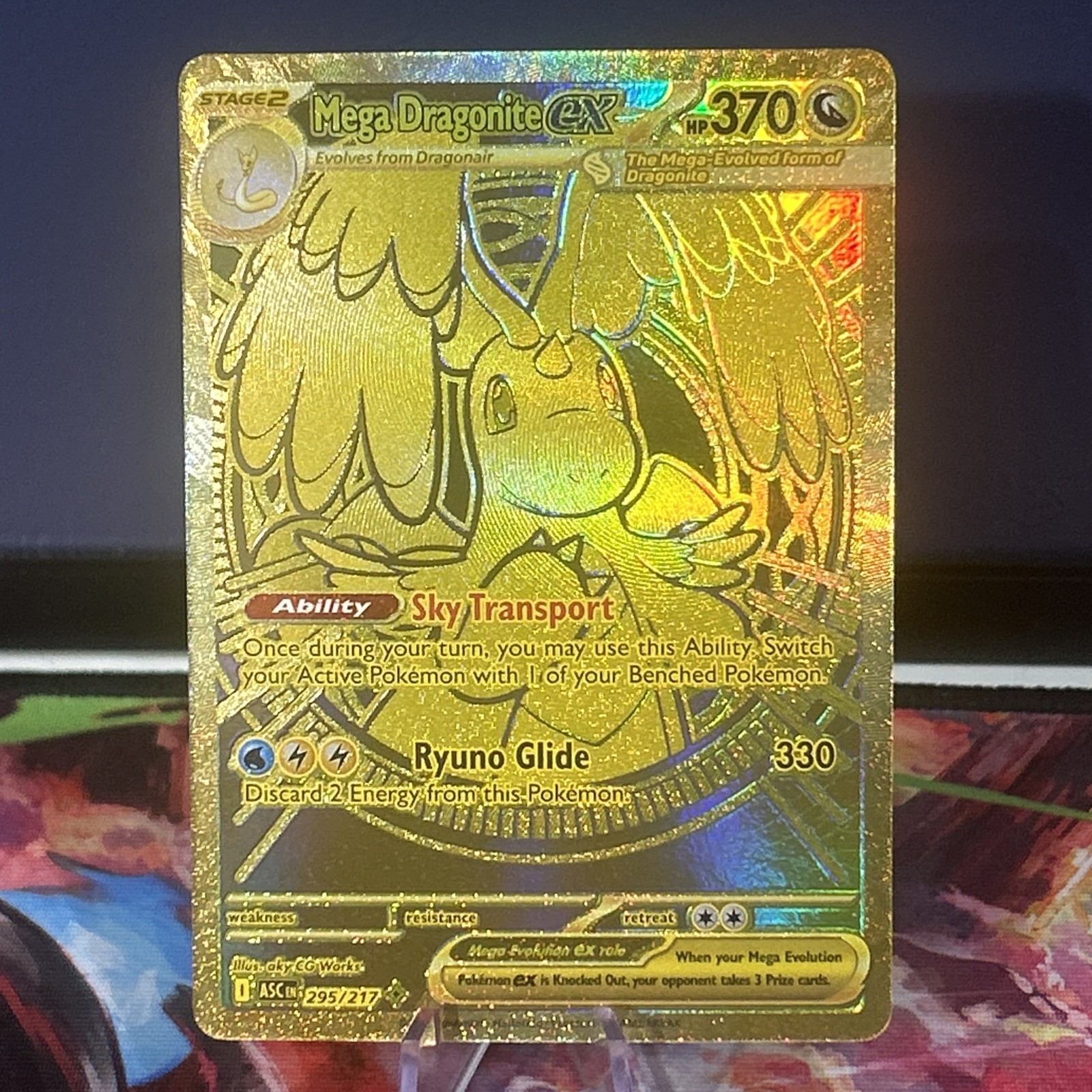 Pokémon TCG Mega Dragonite EX Ascended Heroes 295/217 Gold Hyper Rare NM/M