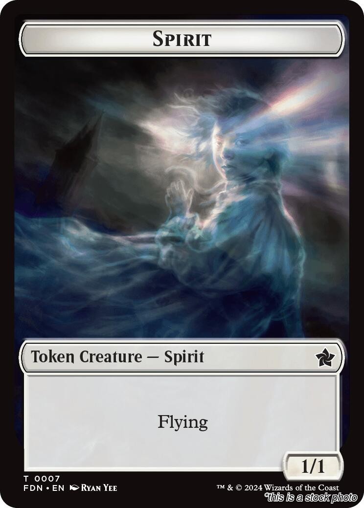 Spirit // Cat (0001) Doubled-Sided Token [FDN – 1 // 7] Token NM