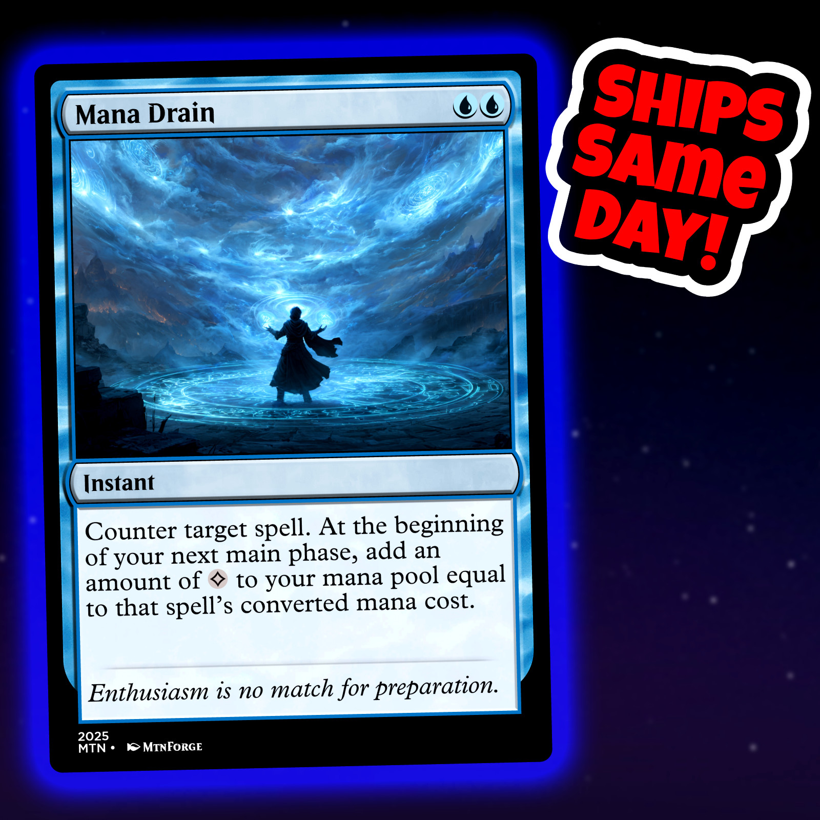 Mana Drain – Custom Art Magic: The Gathering Playtest Card – Commander EDH
