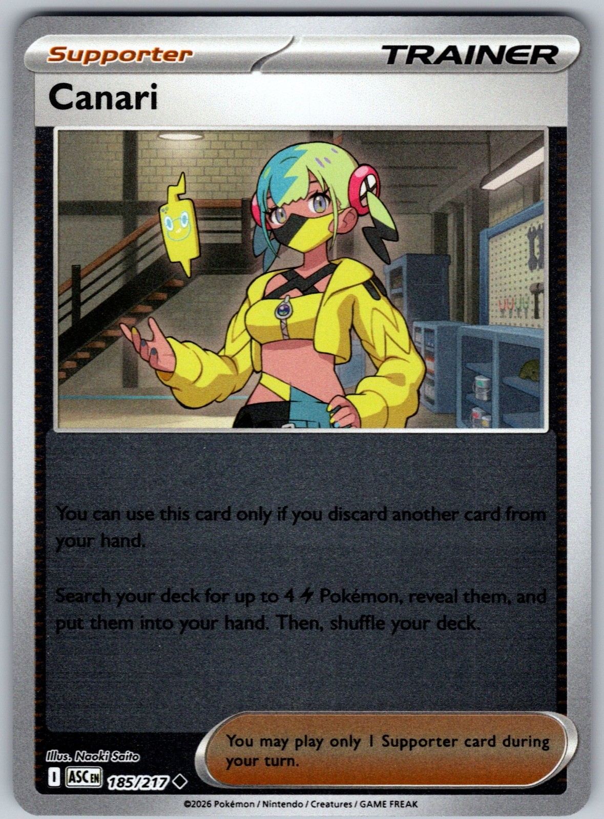 Canari – Reverse Holo Uncommon ME: Ascended Heroes 185/217 NM