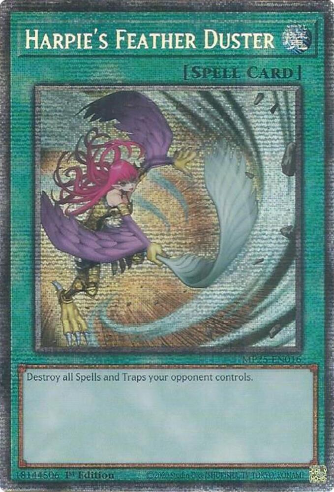 YUGIOH: 1x Harpie’s Feather Duster MP25-EN016 Starlight Rare 2025 Mega-Pack