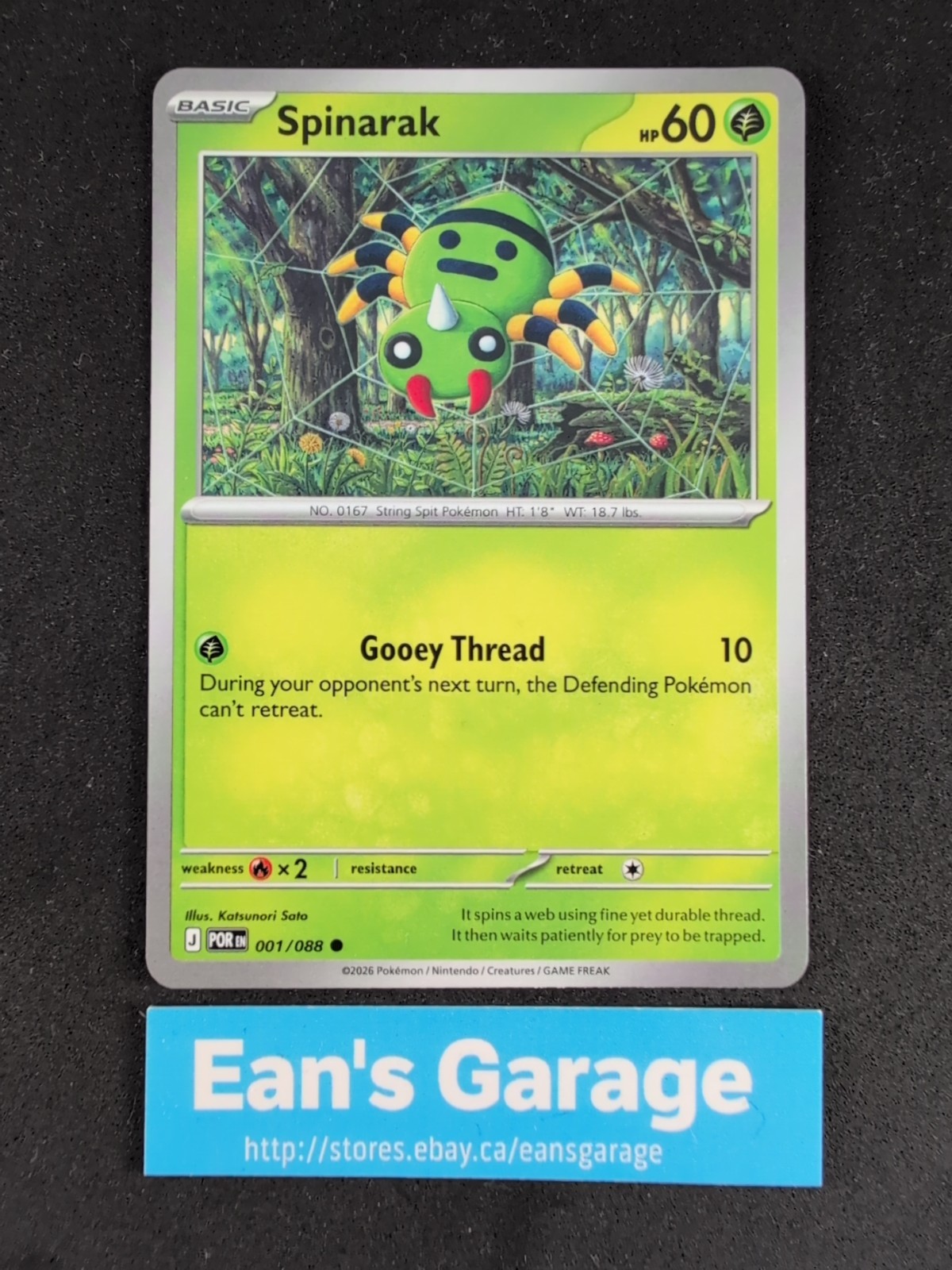 Pokemon Spinarak Basic 1/88 Perfect Order common – MN