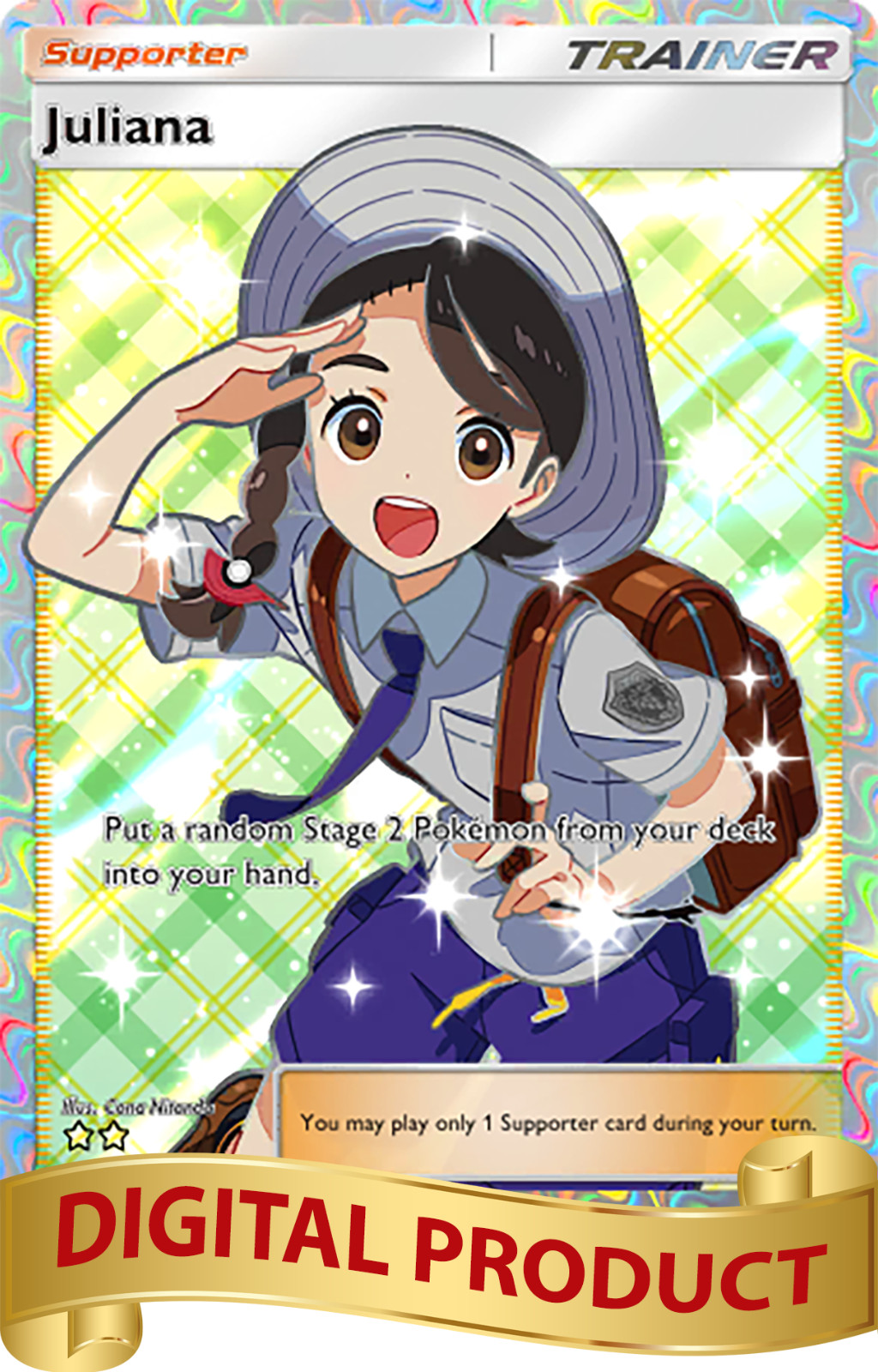 Pokemon Pocket TCG Card Full Art 2 Star Juliana Paradox Drive DIGITAL