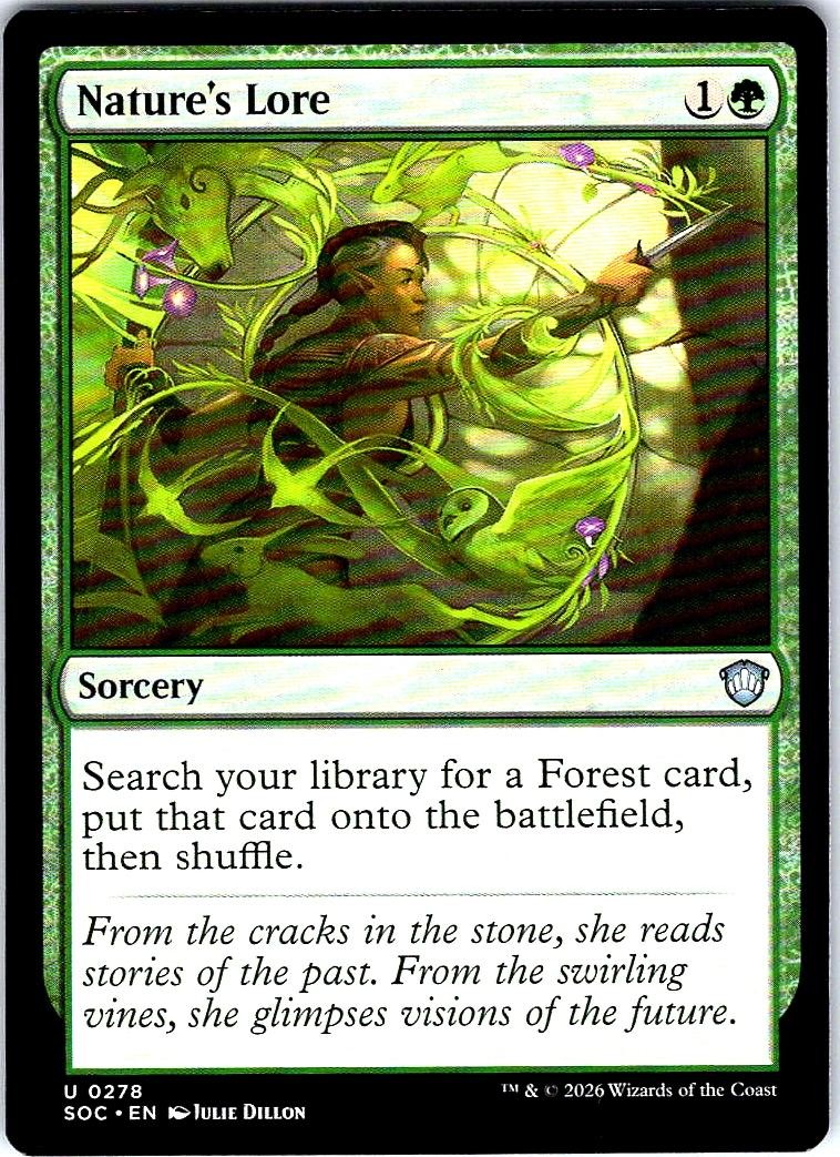 Nature’s Lore 278 Commander: Secrets of Strixhaven Magic: The Gathering NM