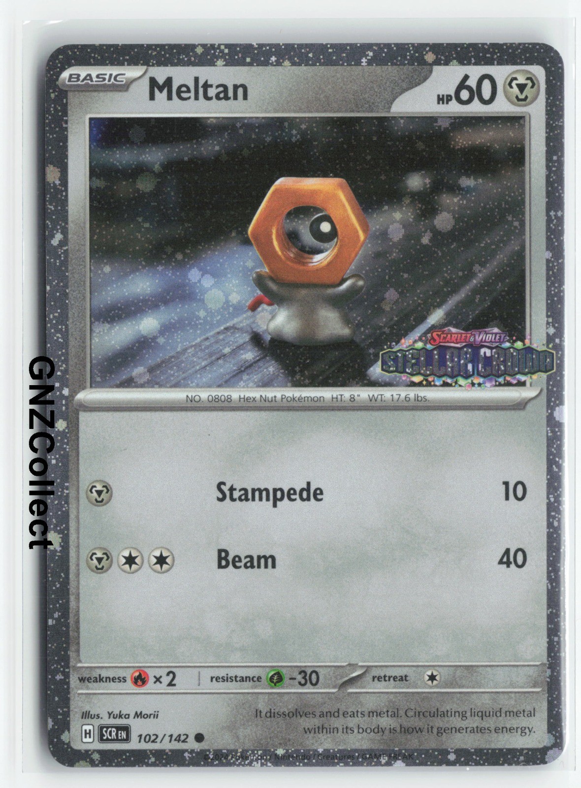 102/142 Meltan (Stellar Crown Stamped) Holo Common Miscellaneous Cards & Product