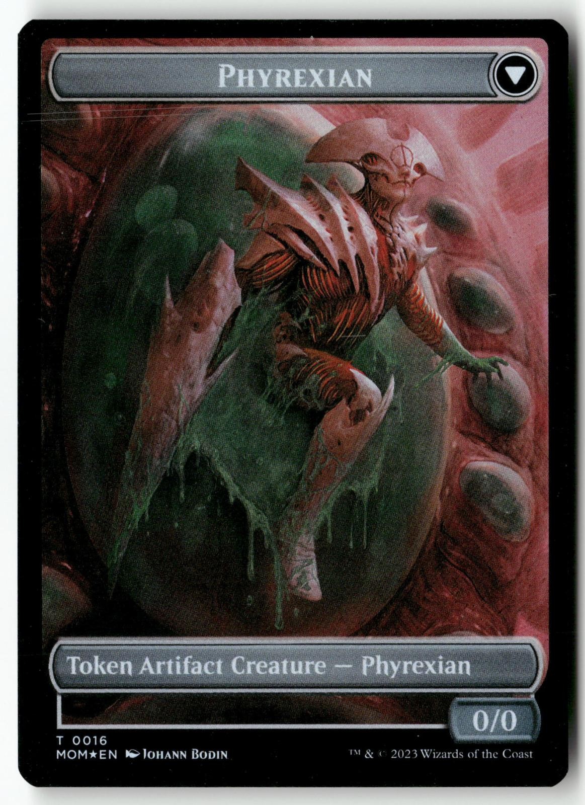 Incubator (0016) / Phyrexian (0016) Two-Sided Token 16 March Machines Foil NM