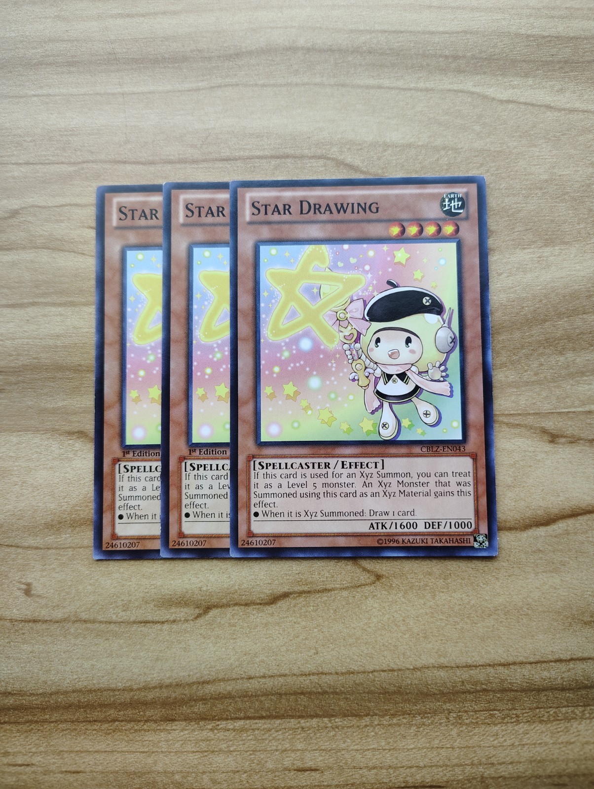 Yu-Gi-Oh! – Star Drawing 3x – Full Playset Of Cards – CBLZ-EN043