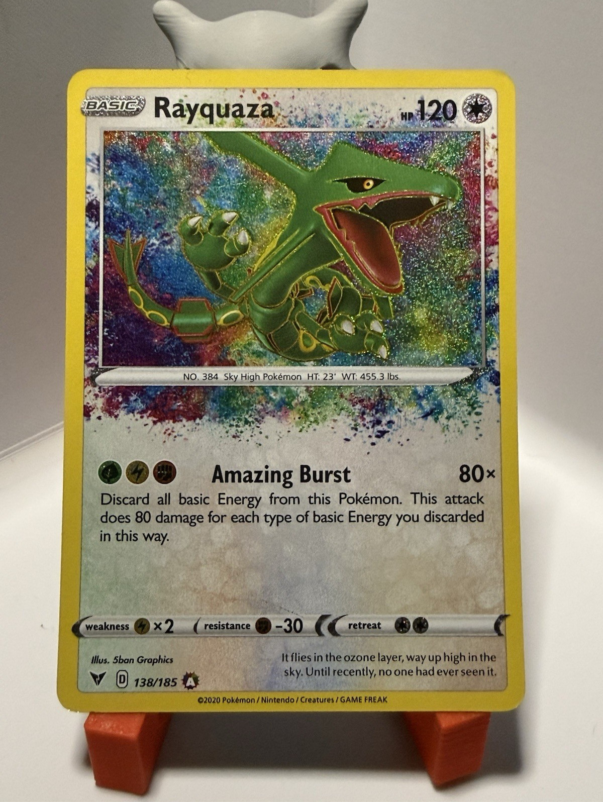 Rayquaza 138/185 Vivid Voltage Amazing Rare Holo Eng 2020 120HP
