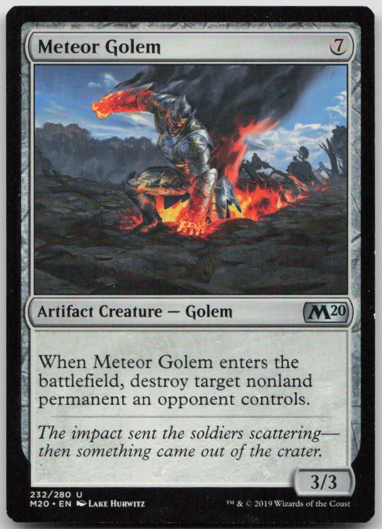 Meteor Golem 232 Uncommon Core Set 2020 Magic: The Gathering NM