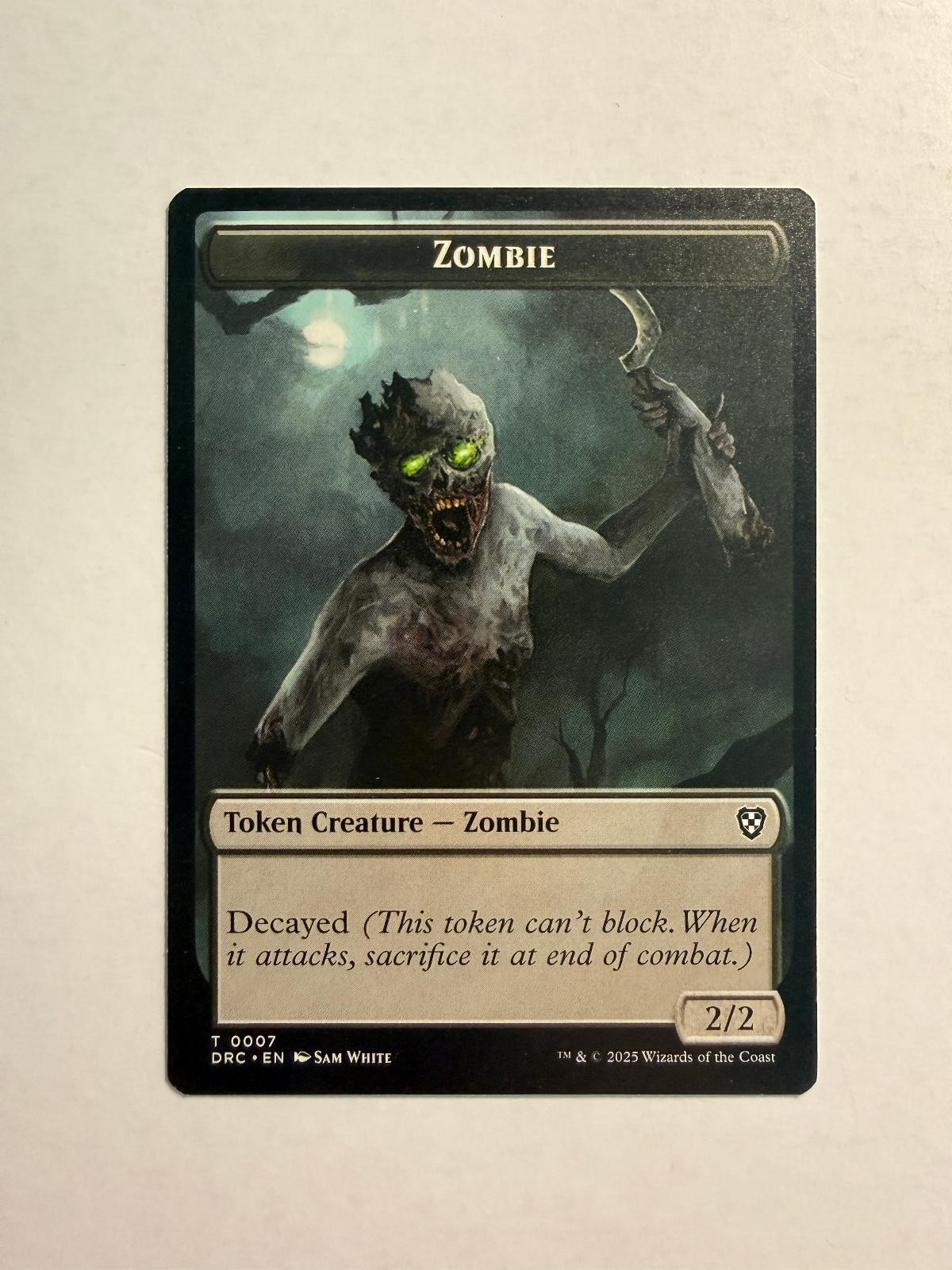 Zombie/Zombie Double-Sided Token 7/3 MTG Commander: Aetherdrift