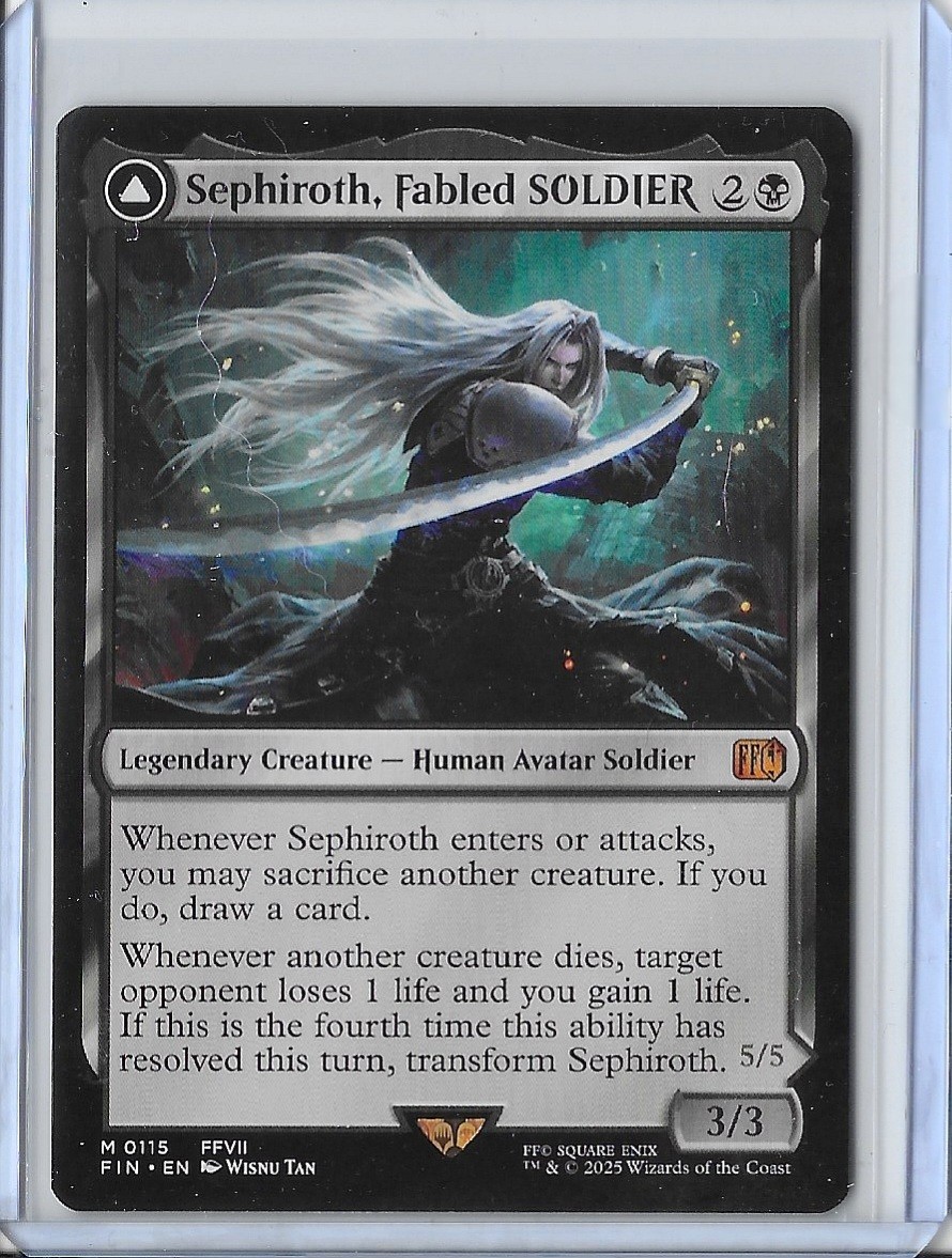 Sephiroth Fabled Soldier/One Winged Angel Final Fantasy Magic the Gathering