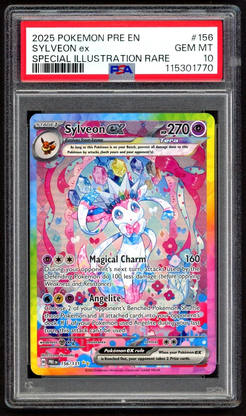 Pokemon Card – PSA 10 Sylveon EX 156/131 – Prismatic Evolutions – GEM MT PSA10