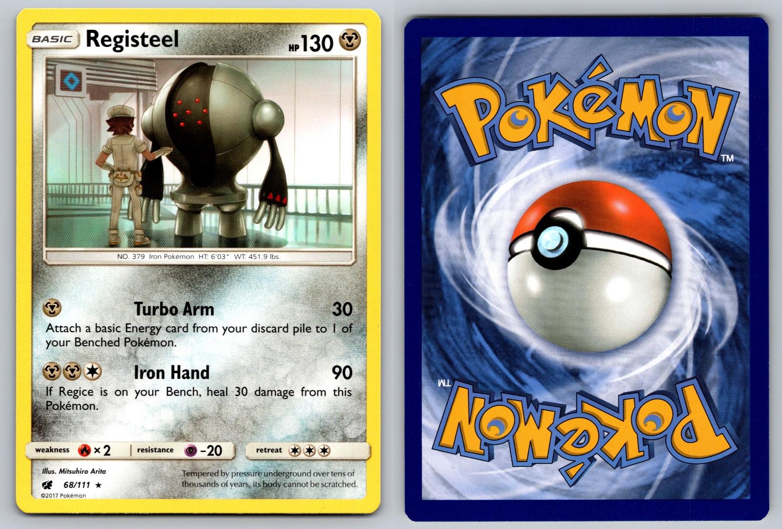 REGISTEEL 68/111 RARE CRIMSON INVASION POKEMON NM/M