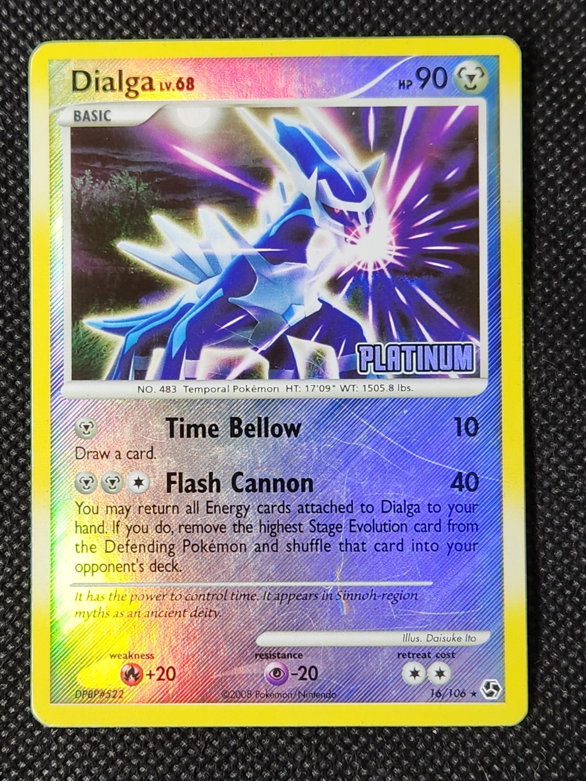 Played (MP) Dialga Reverse-Holo Burger King Promo #16 Great Encounters Pokemon