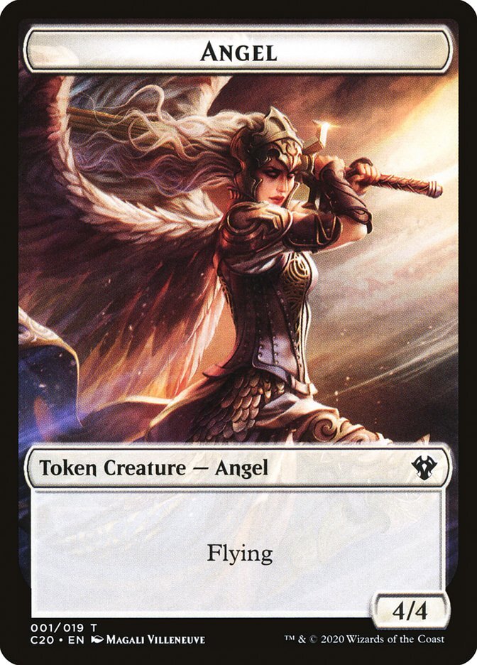 Angel (4/4 Flying) MTG Commander 2020 Token NM x4 – Magic Card EDH Commander