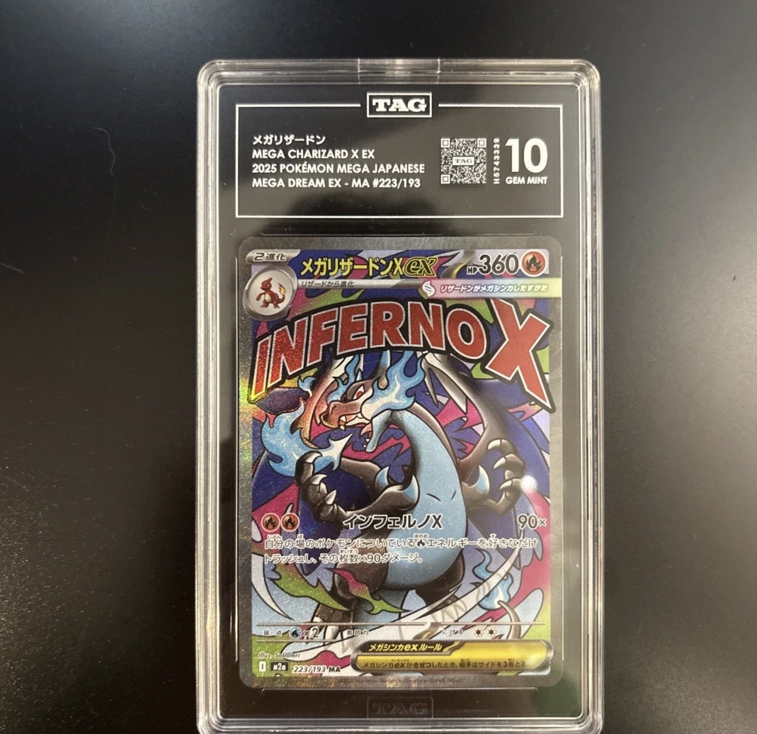 Pokemon Mega Charizard X ex 223/193 Mega Dream Ex MA (Japanese) TAG 10 GEM MINT