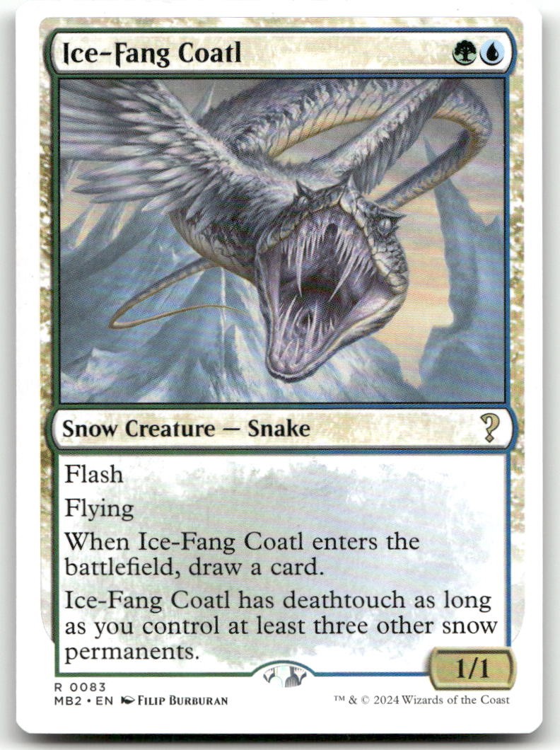 Ice-Fang Coatl (White Border) #83 (LP) Mystery Booster 2 MB2 Magic MTG