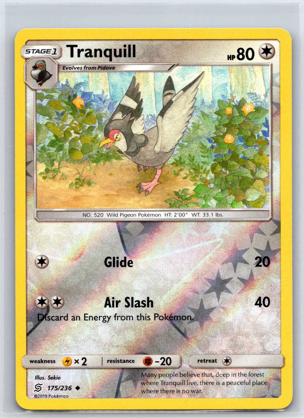 Tranquill 175/236 Uncommon Unified Minds Pokemon Reverse Holo NM/M 427-61