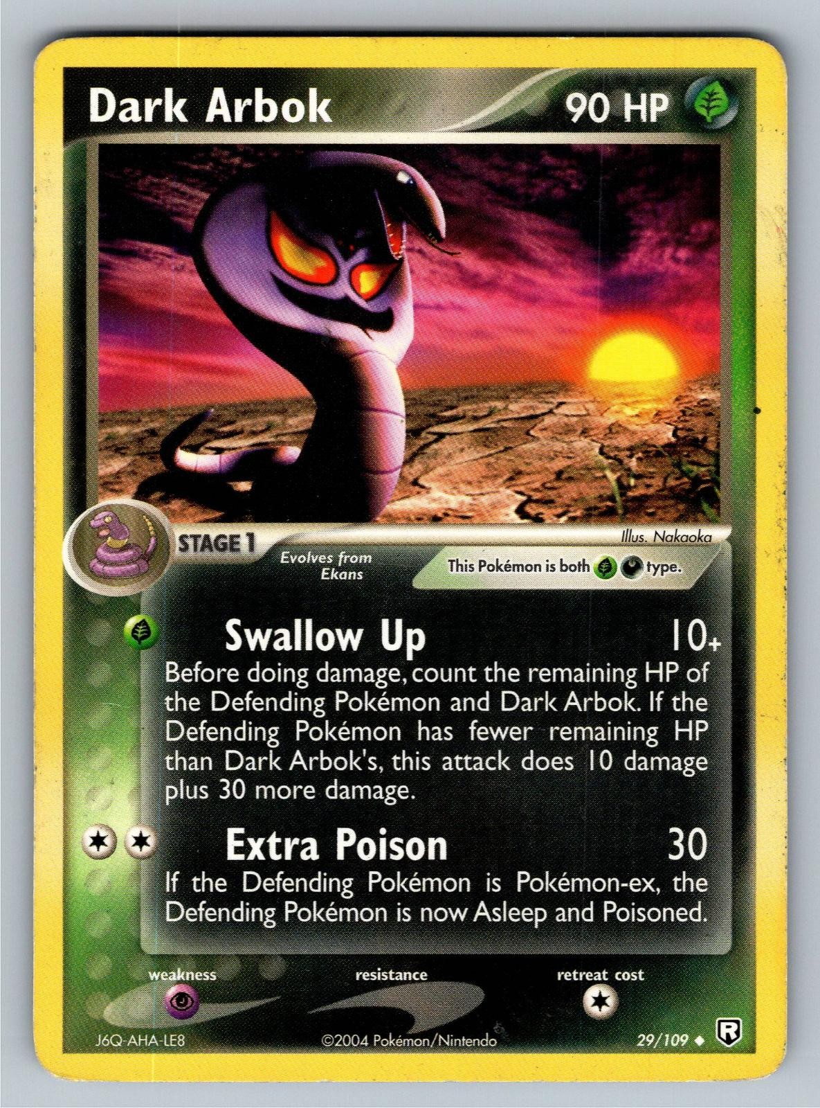 Dark Arbok 29/109 Uncommon Team Rocket Returns Pokemon Moderately Played