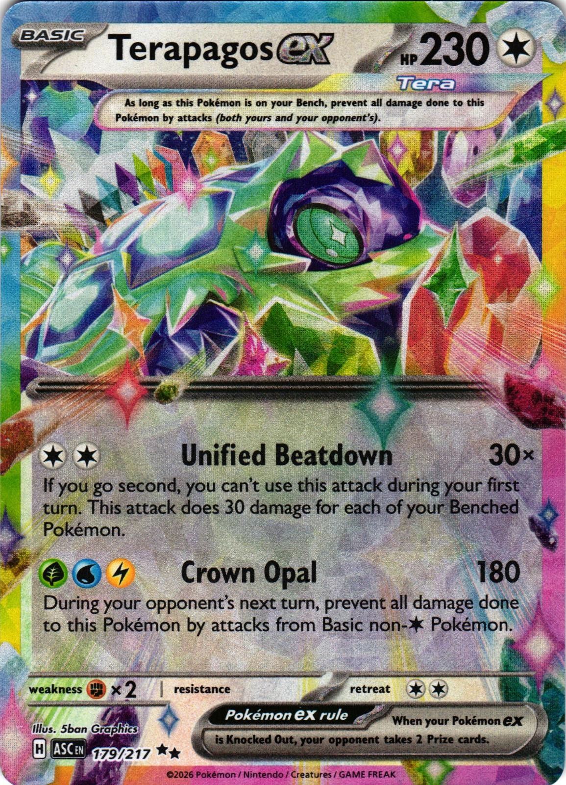 Terapagos ex 128/142 Double Rare SCR: Stellar Crown – Pokemon