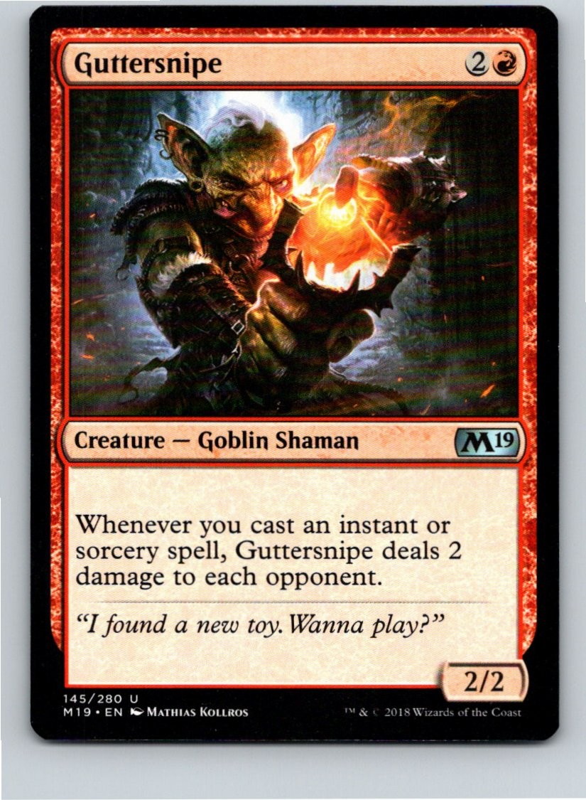Magic the Gathering Guttersnipe Core Set 2019 MTG Free Shipping!