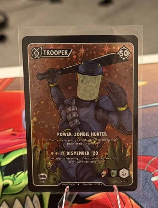 Dead World TCG Trooper 95/116 DEMO EDITION Holo Rare Card 2024