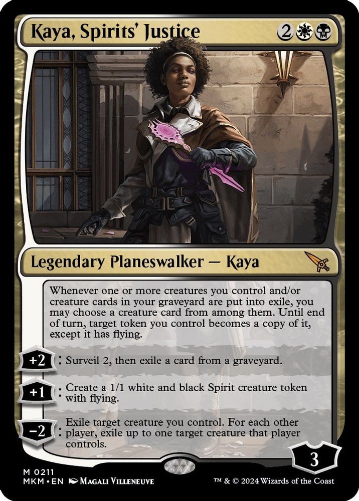 2024 Magic: The Gathering: MKM – Kaya Spirits Justice (#211, M, Near Mint)