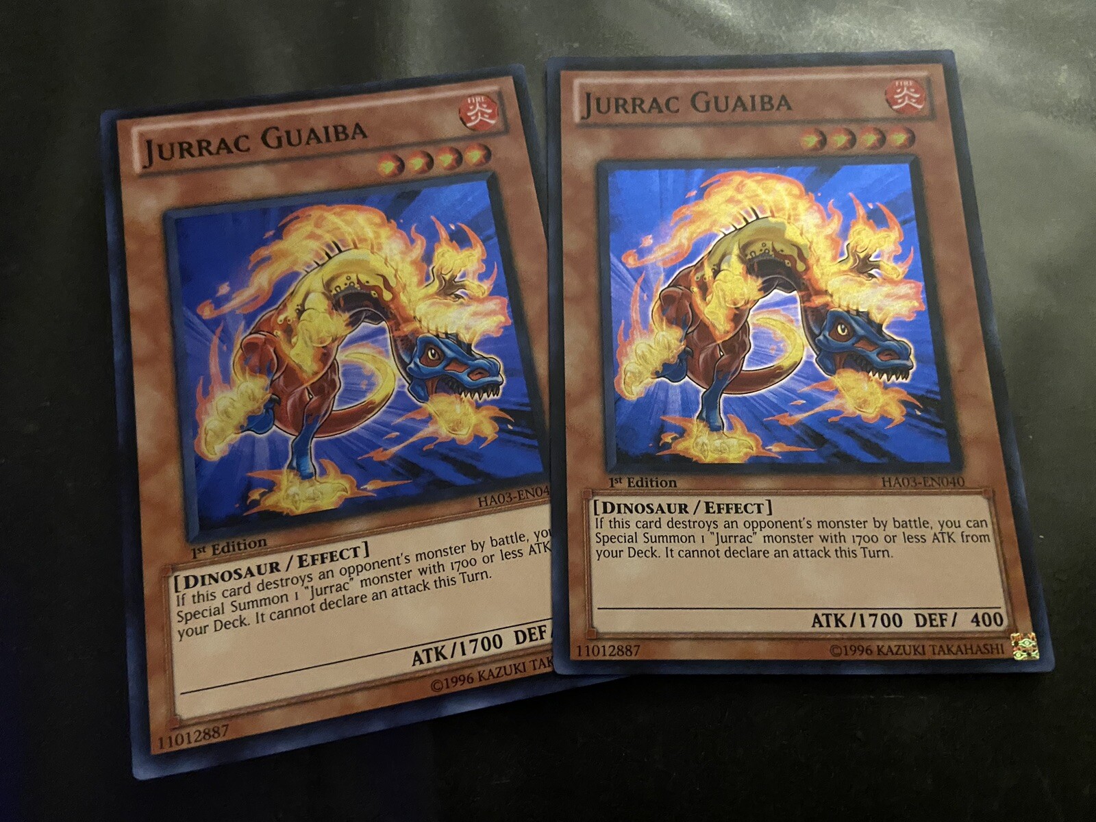 Jurrac Guaiba x2 Super Rare 1st Edition HA03-EN040