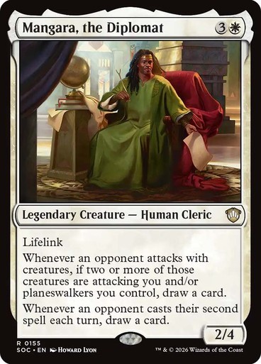 NM Mangara, the Diplomat, MTG, Strixhaven Commander, Magic the Gathering, 155