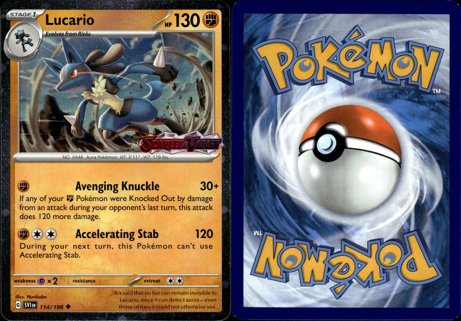 Lucario 114/198 | Scarlet & Violet – Stamped Promo | Pokemon | ENG | Cosmos Holo