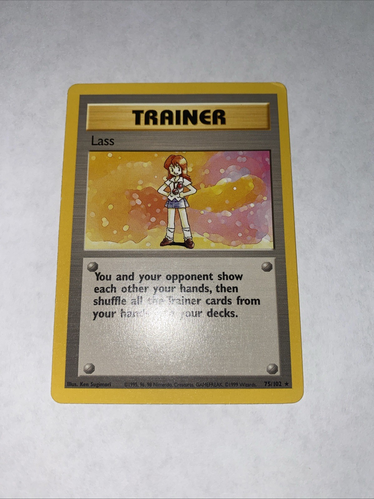 Lass – 75/102 – Pokemon Base Set Unlimited Rare Card WOTC NM