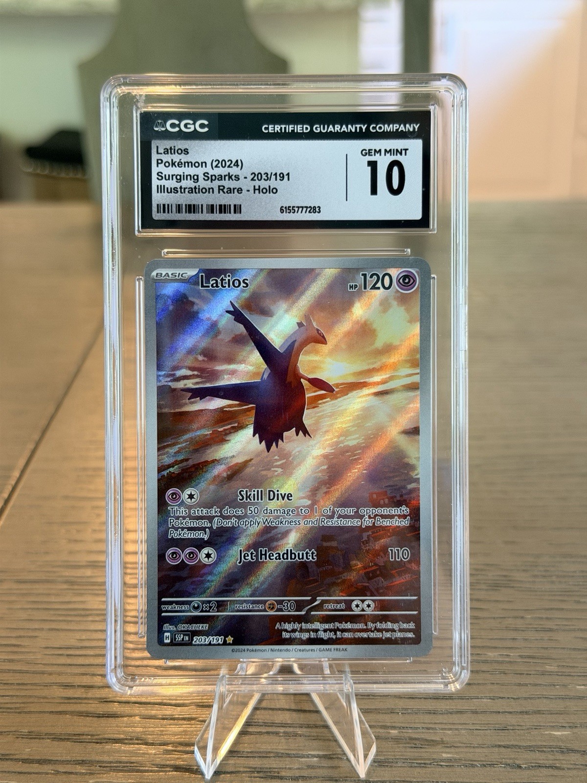 LATIOS POKEMON 203/191 Surging Sparks Holo CGC GEM MINT 10