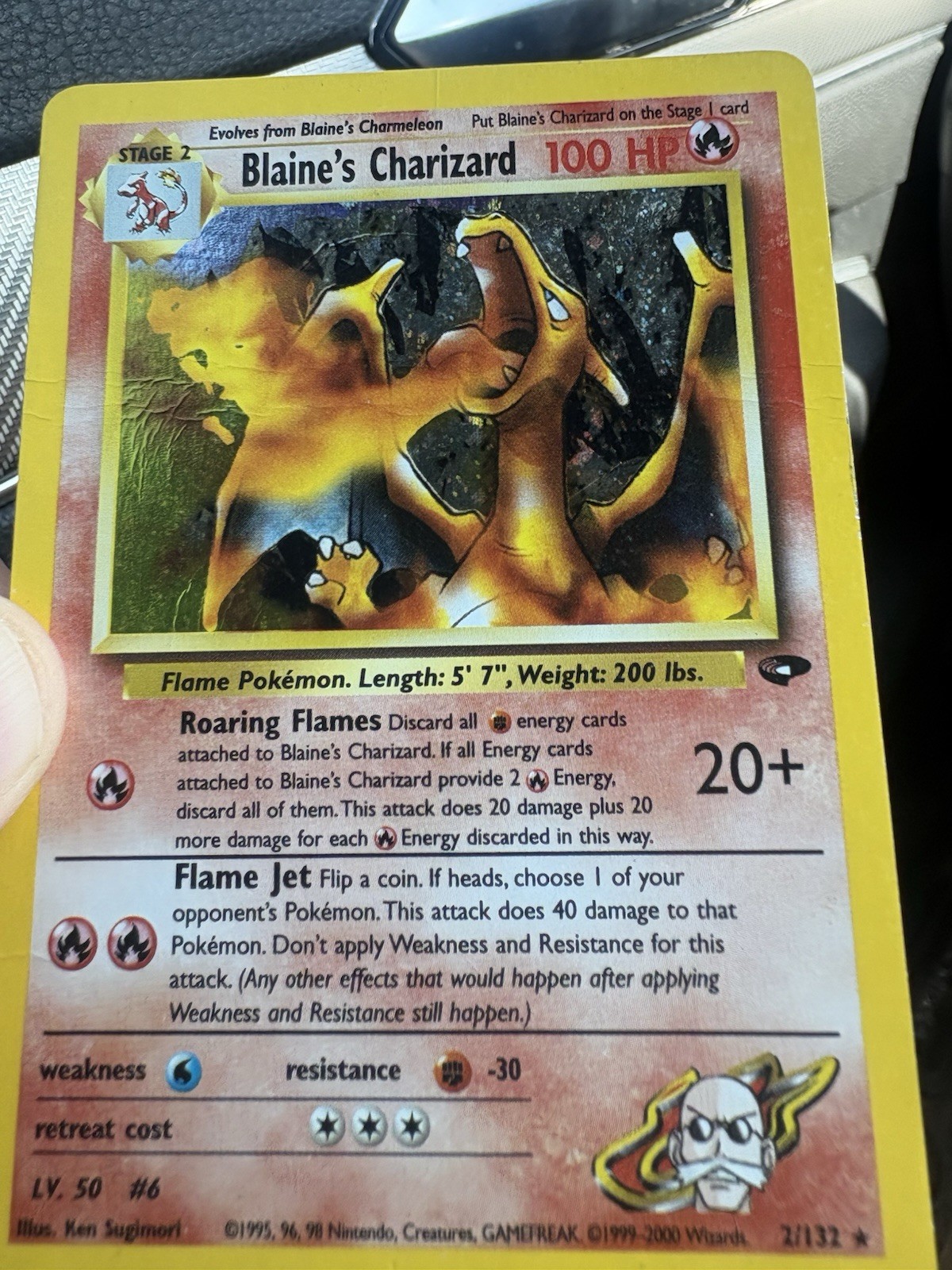 Blaine’s Charizard 2/132 Gym Challenge Holo 🔥📈