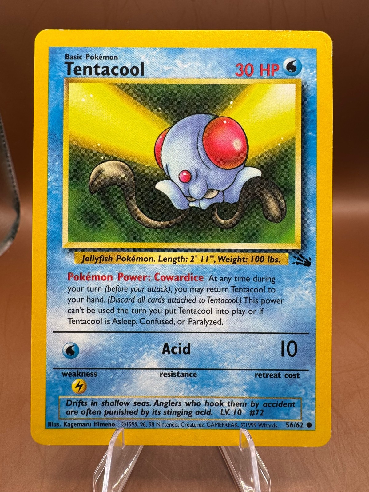 Tentacool 56/62 Fossil Pokemon TCG