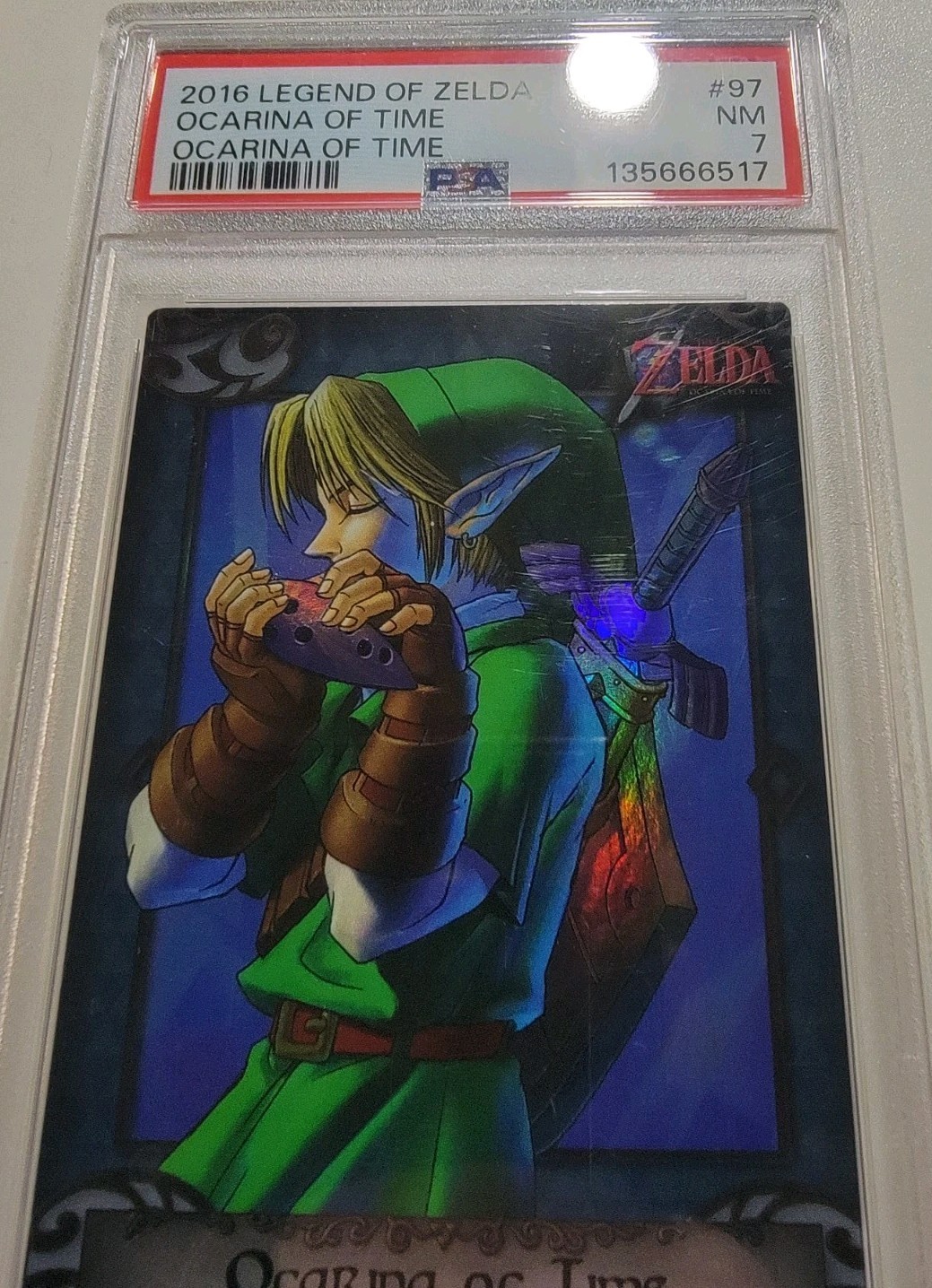 2017 Enterplay Legend Of Zelda Ocarina Of Time #97 Holo PSA 7