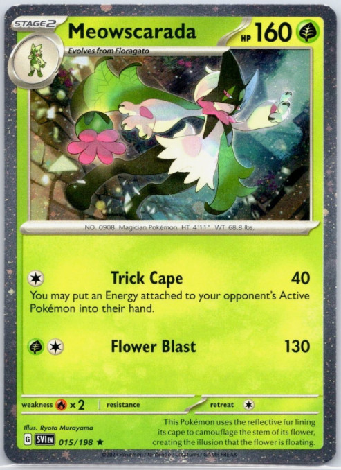 Meowscarada – Cosmos Holo Rare – 015/198 – Scarlet & Violet – NM/M