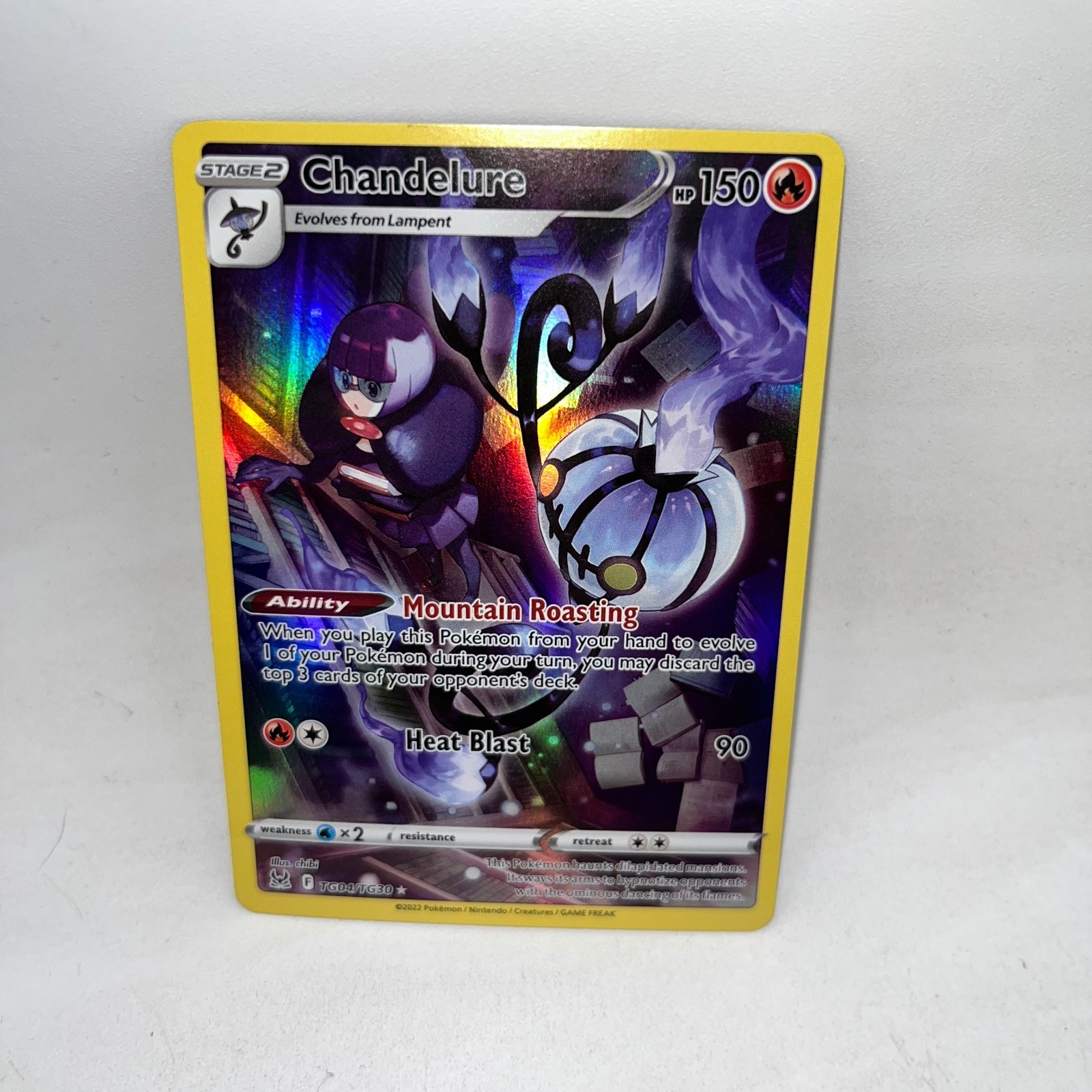 Chandelure TG04/TG30 Holo Lost Origin Trainer Gallery Pokemon Holo NM