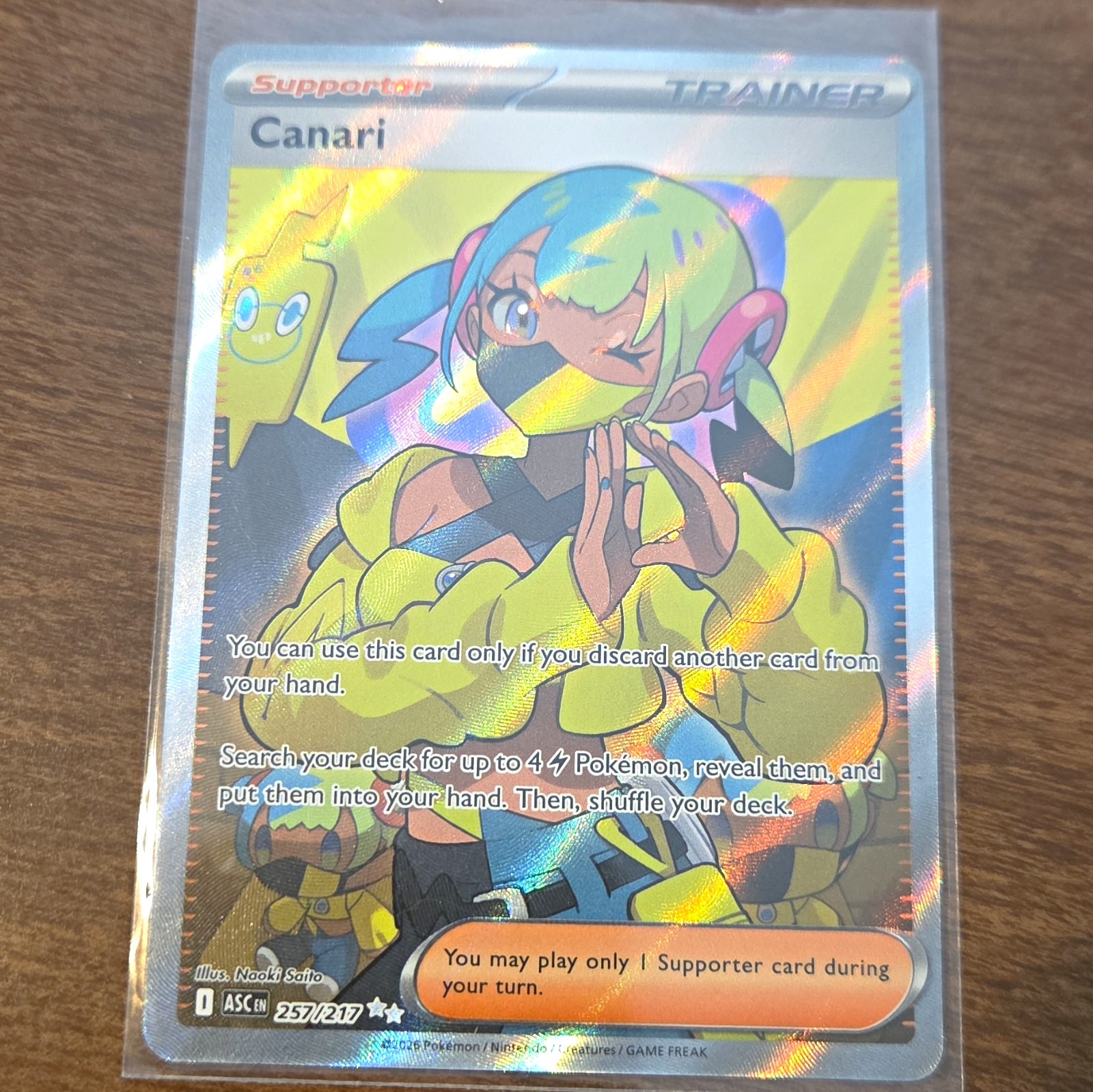 The Pokémon Company Pokémon TCG Canari 257/217 Astral Radiance Full Art Holo ENG