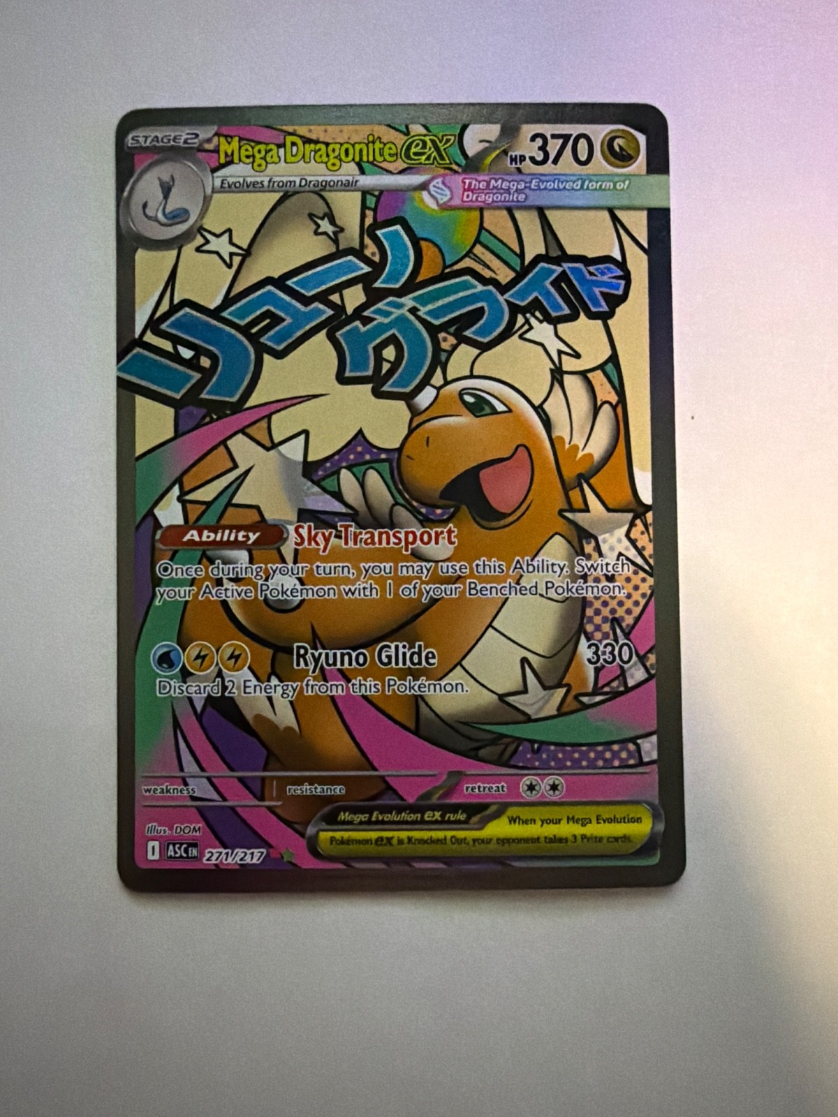 Mega Dragonite ex 271/217 Mega Attack Rare Pokemon ME02.5 Ascended Heroes NM