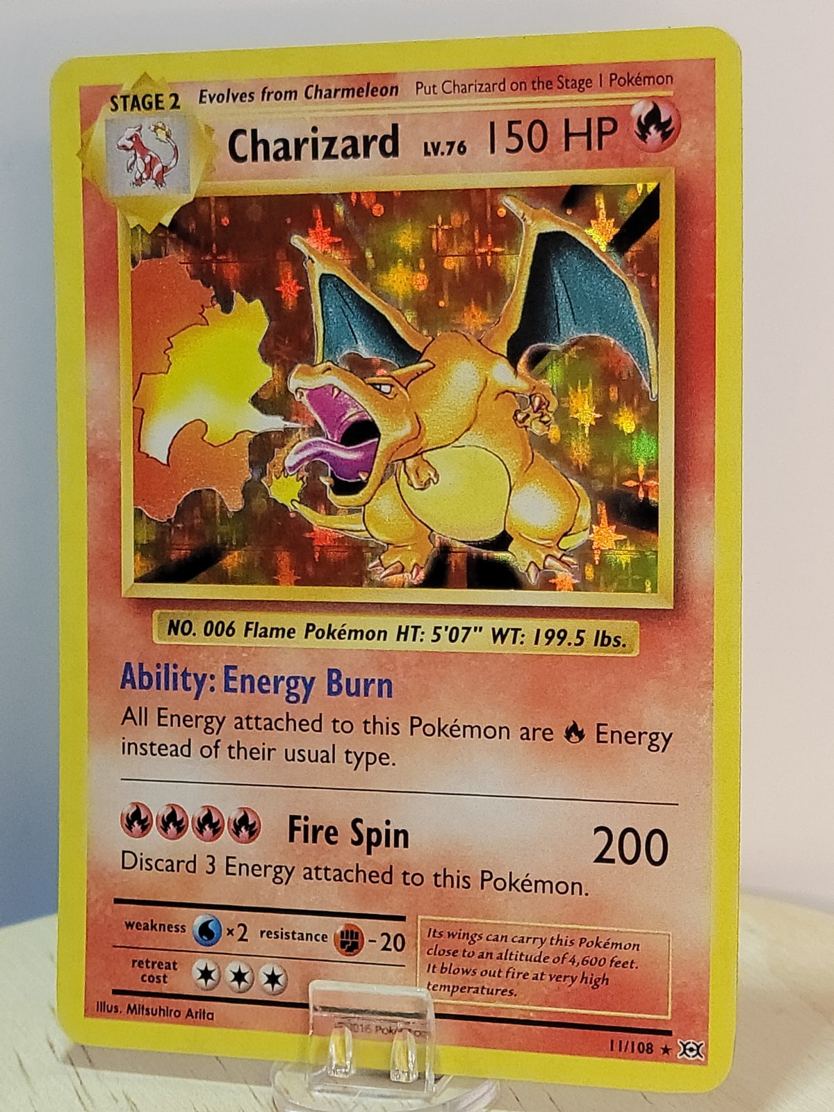 Pokémon TCG – Charizard 11/108 XY Evolutions Holo Rare Card